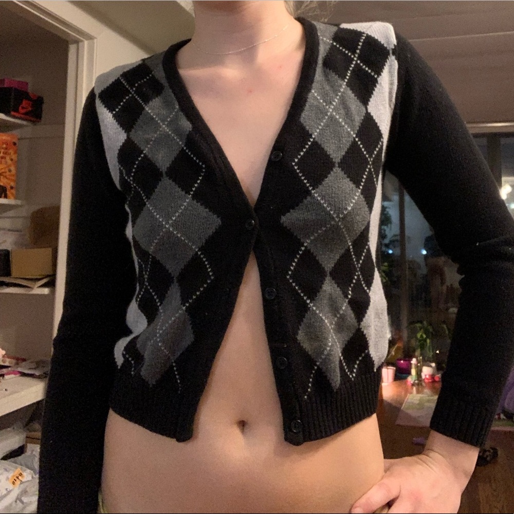 Brandy melville Elizabeth argyle sweater